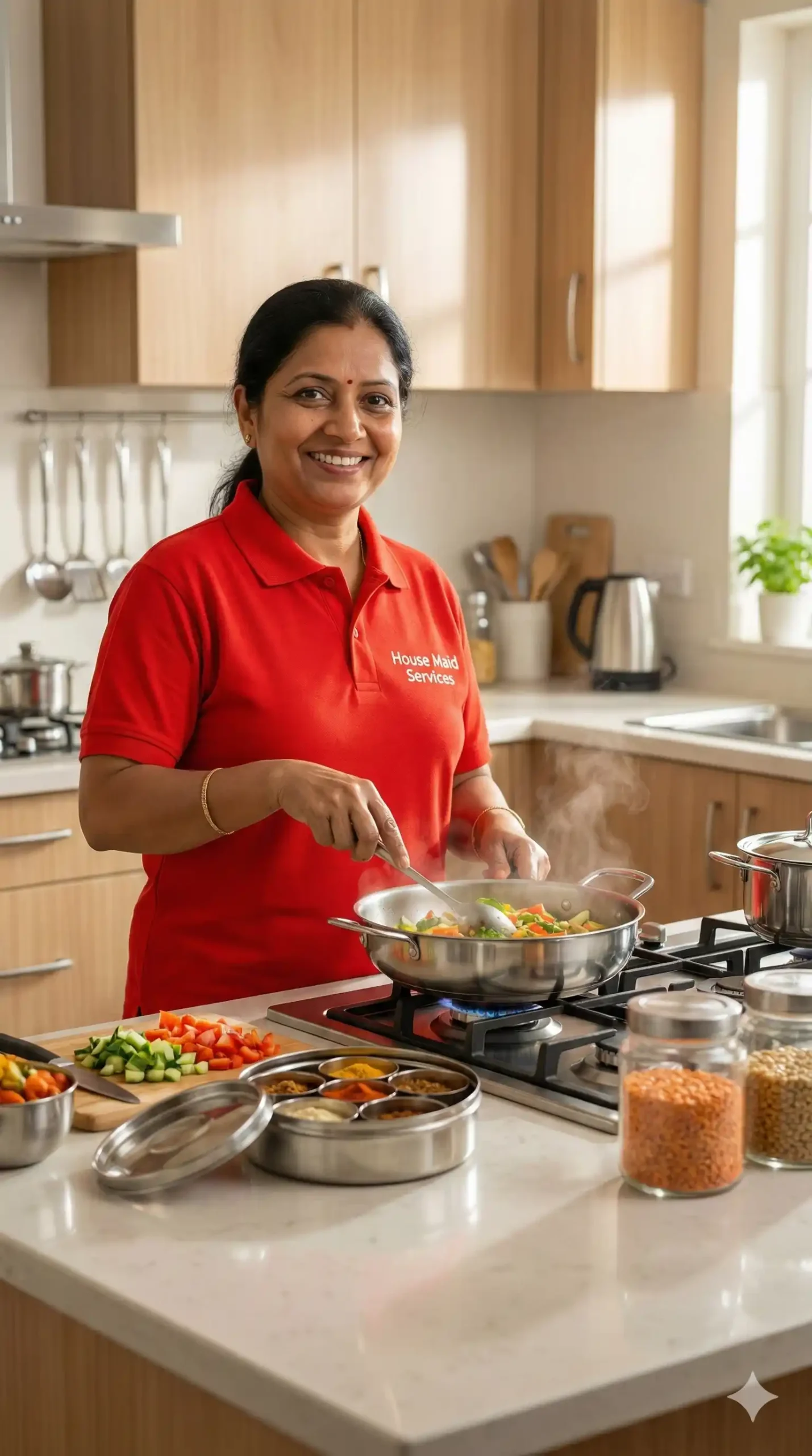 Professional cooking maid services in India